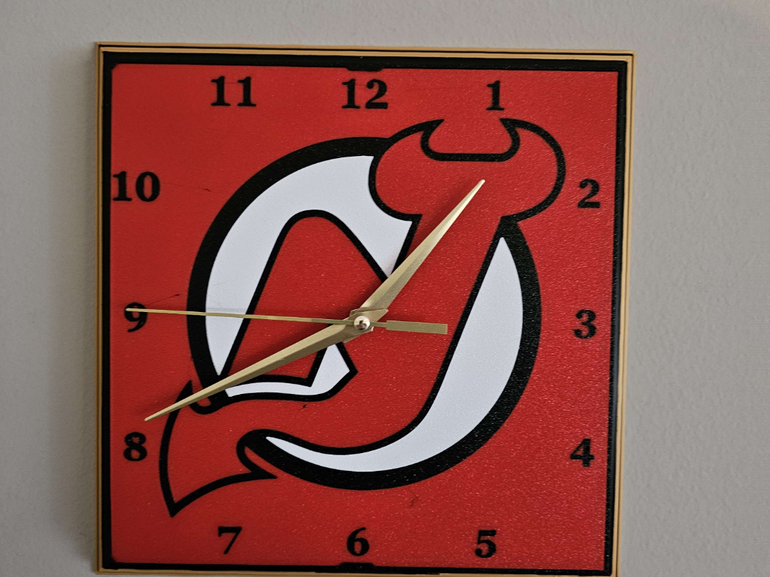 New Jersey Devils Clock Face
