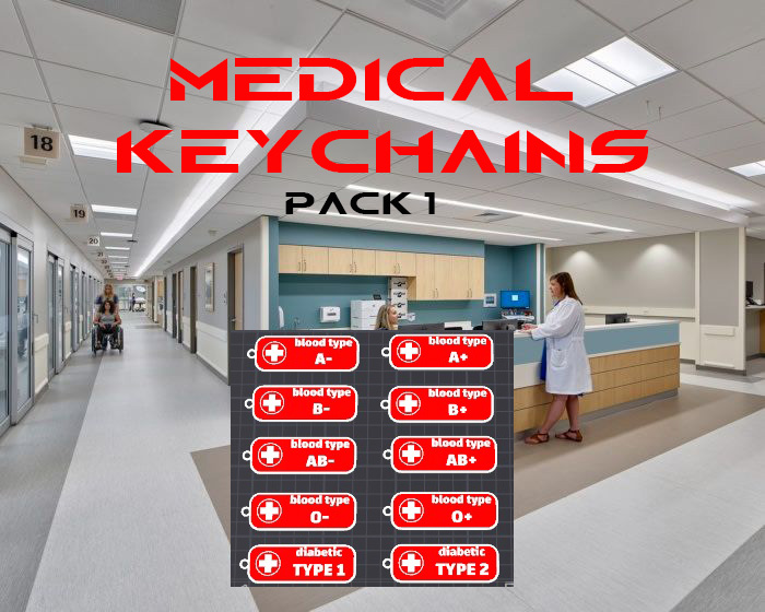 medical keychains / charms pack 1 free commercial