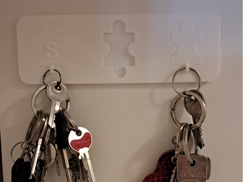 Puzzle Piece Keychain Holder
