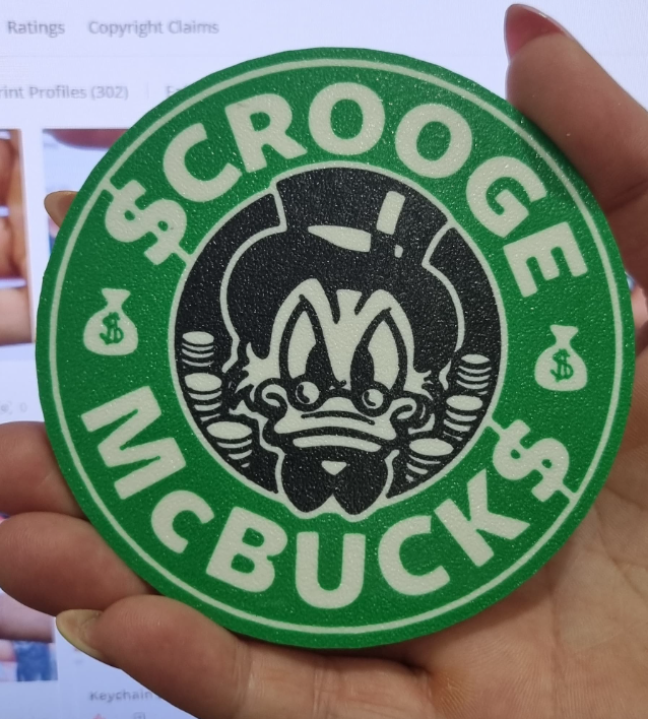 coaster cups Scrooge McDuck