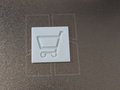 Shopping Cart Icon Square Token