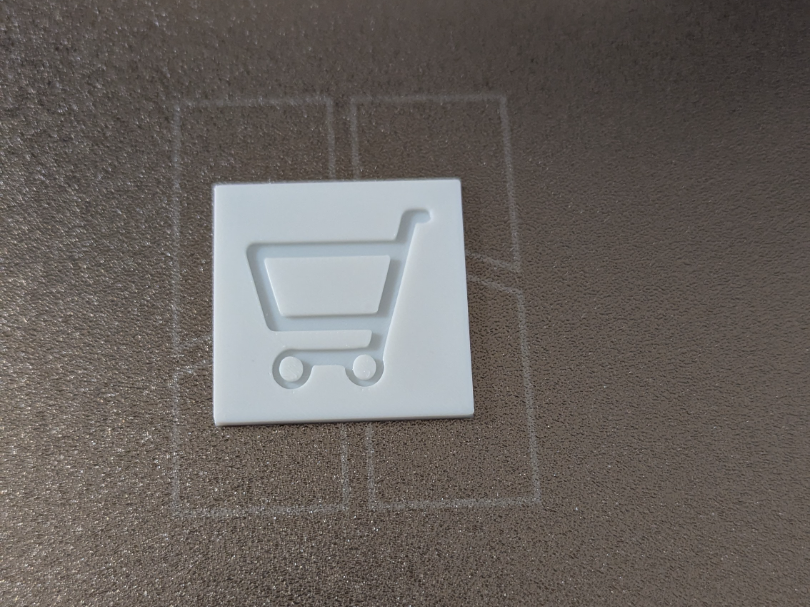 Shopping Cart Icon Square Token