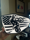 Dirt Bike American Flag Lightbox