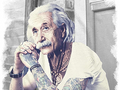 Einstein mit Tattoo Lithophane