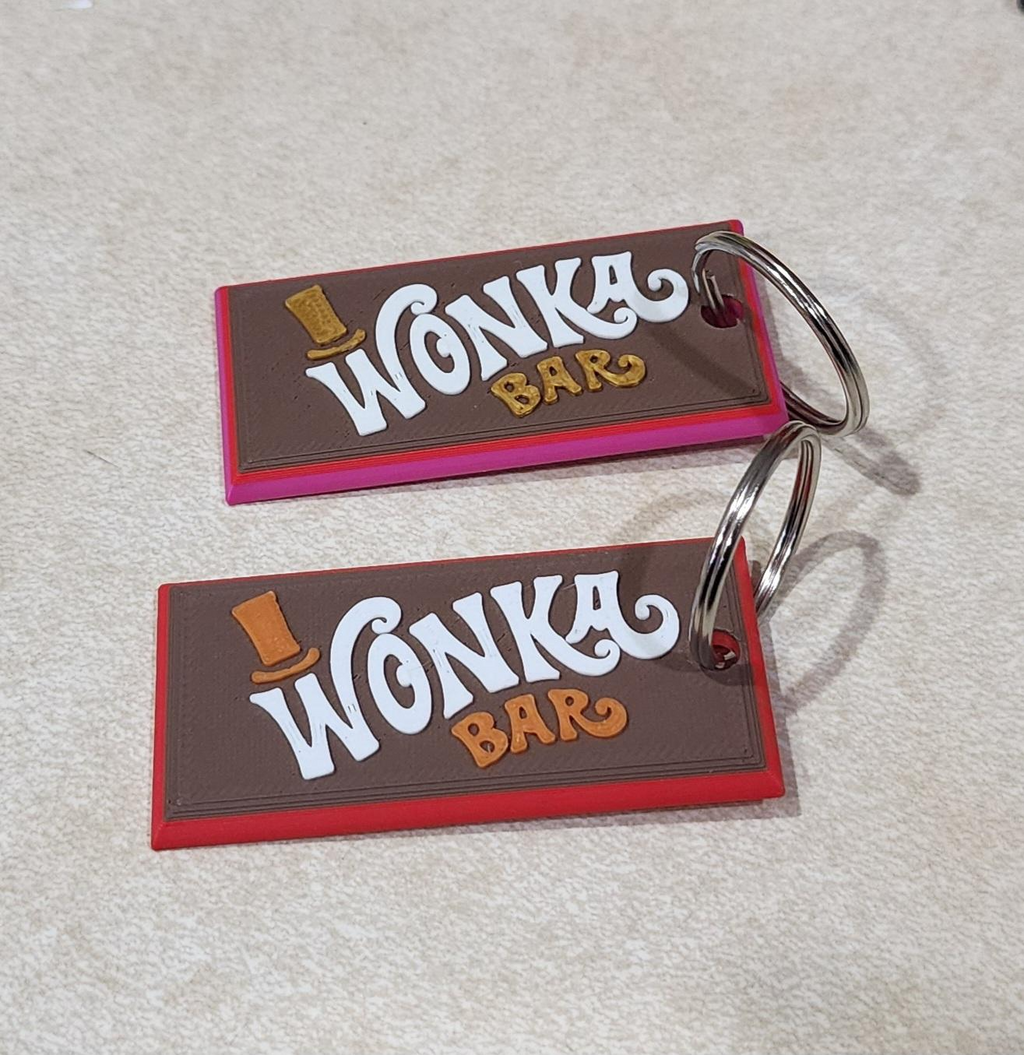 Wonka Bar Key Chain