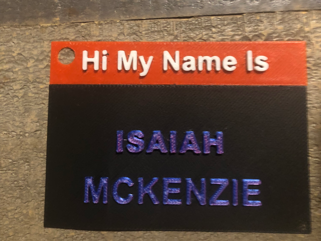 Thin Name Tag (AMS not needed)
