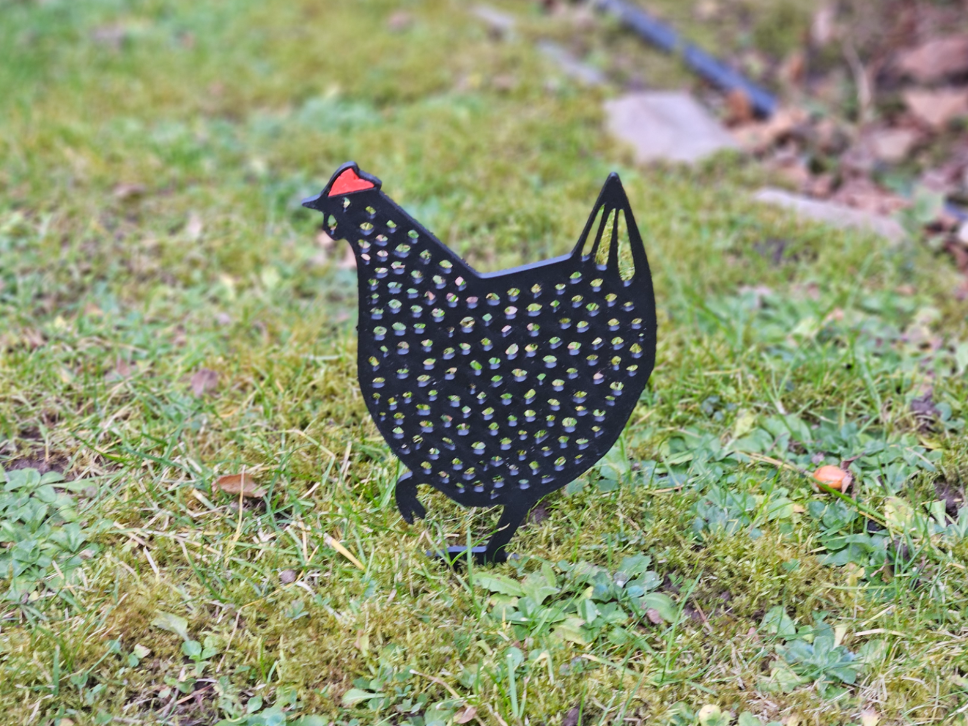 Poule de décoration extérieure version 3