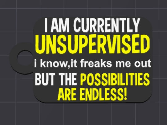 unsupervised keychain / charm (free commercial)