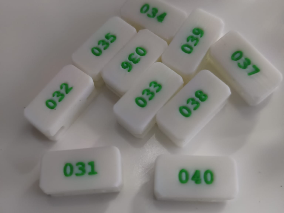 chapa de anilla de canarios del 031 al 040