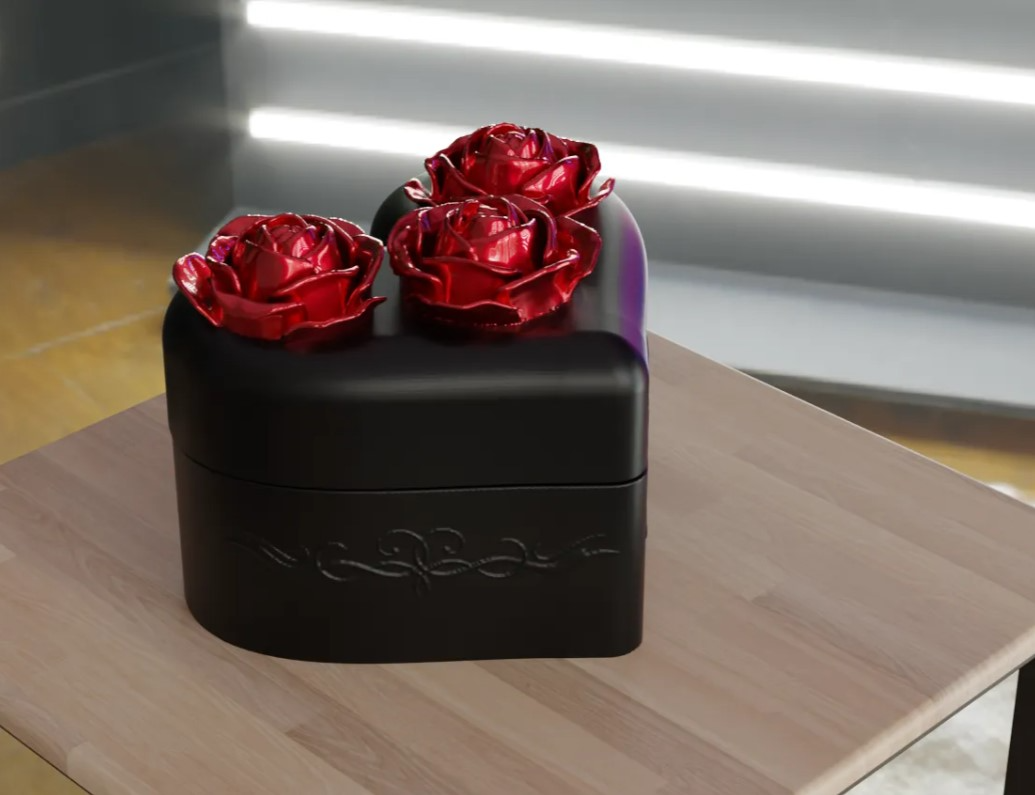 Heart-shaped Box with Roses