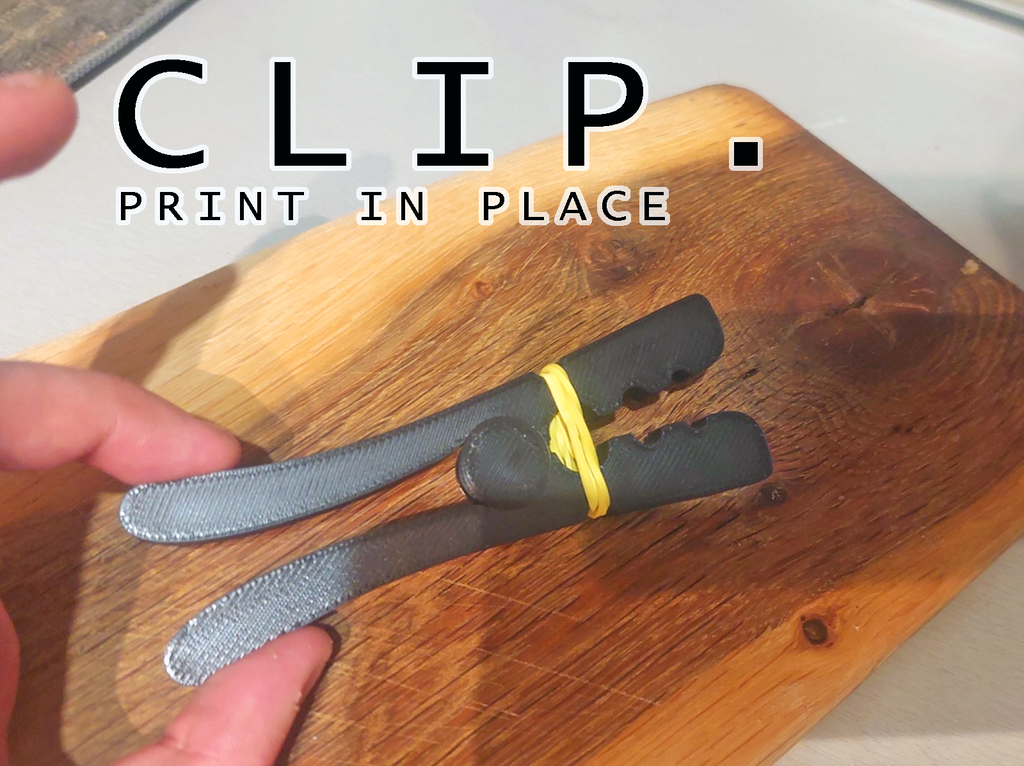 Modern clip - Easy print in place!