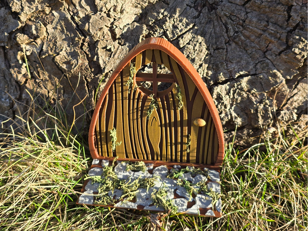 Rustic Fairy Door with Cobblestone