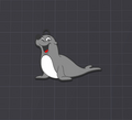 cute animal , neal the seal keychain \ necklace charm (free for commercial use)