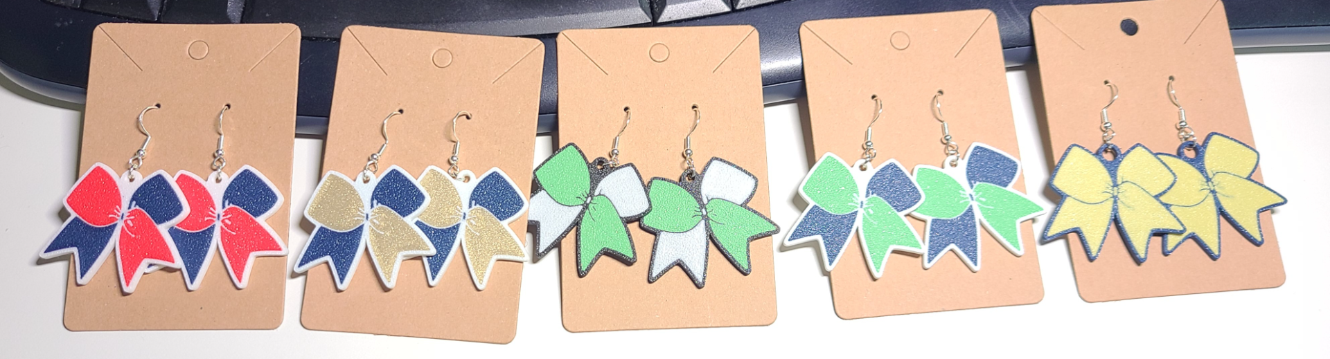 Cheer Bow Earrings / Keychain