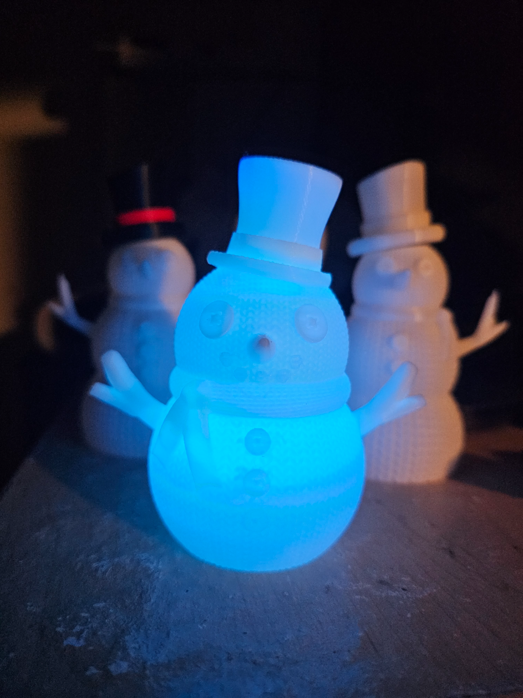 snowman CHUBBS knit LED tea light Lamp