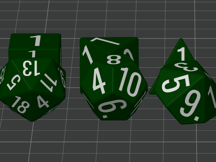D&D Dice Full set, 7 dices