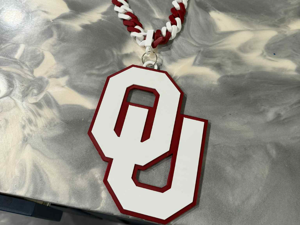 Oklahoma Sooners OU Necklace/Chain Pendant