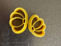 Polymer clay cutters - half flowers *sharp*