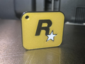 Rockstar logo keychain