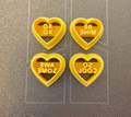 Valentine Conversation Hearts clay cutters *sharp*