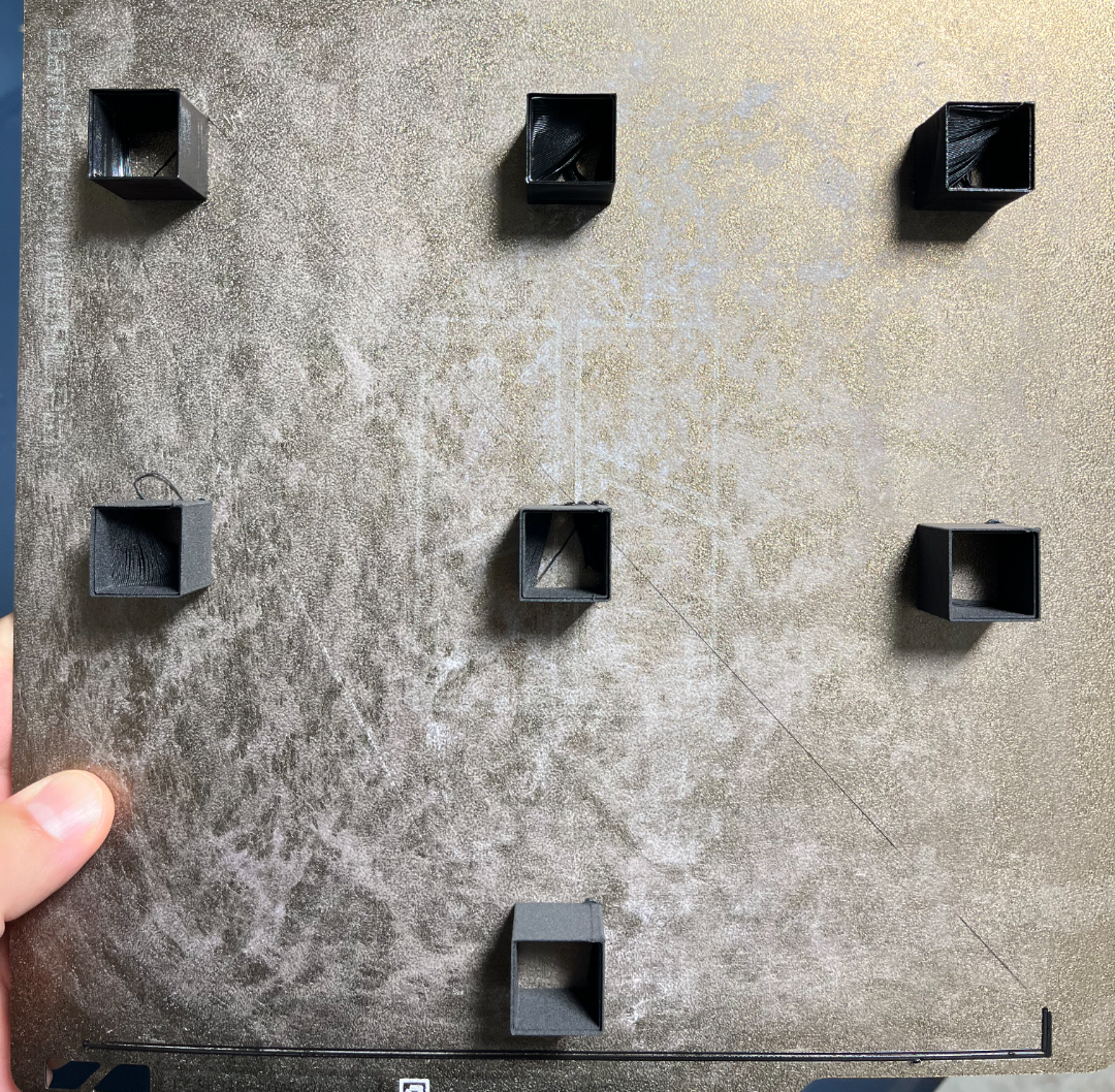 LW PLA Test Cube Parameter Optimization Colorfabb