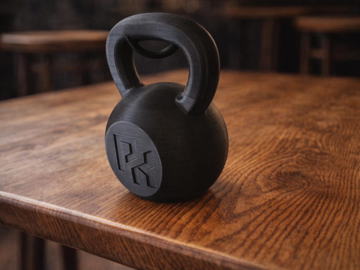 Kettlebell container with thread