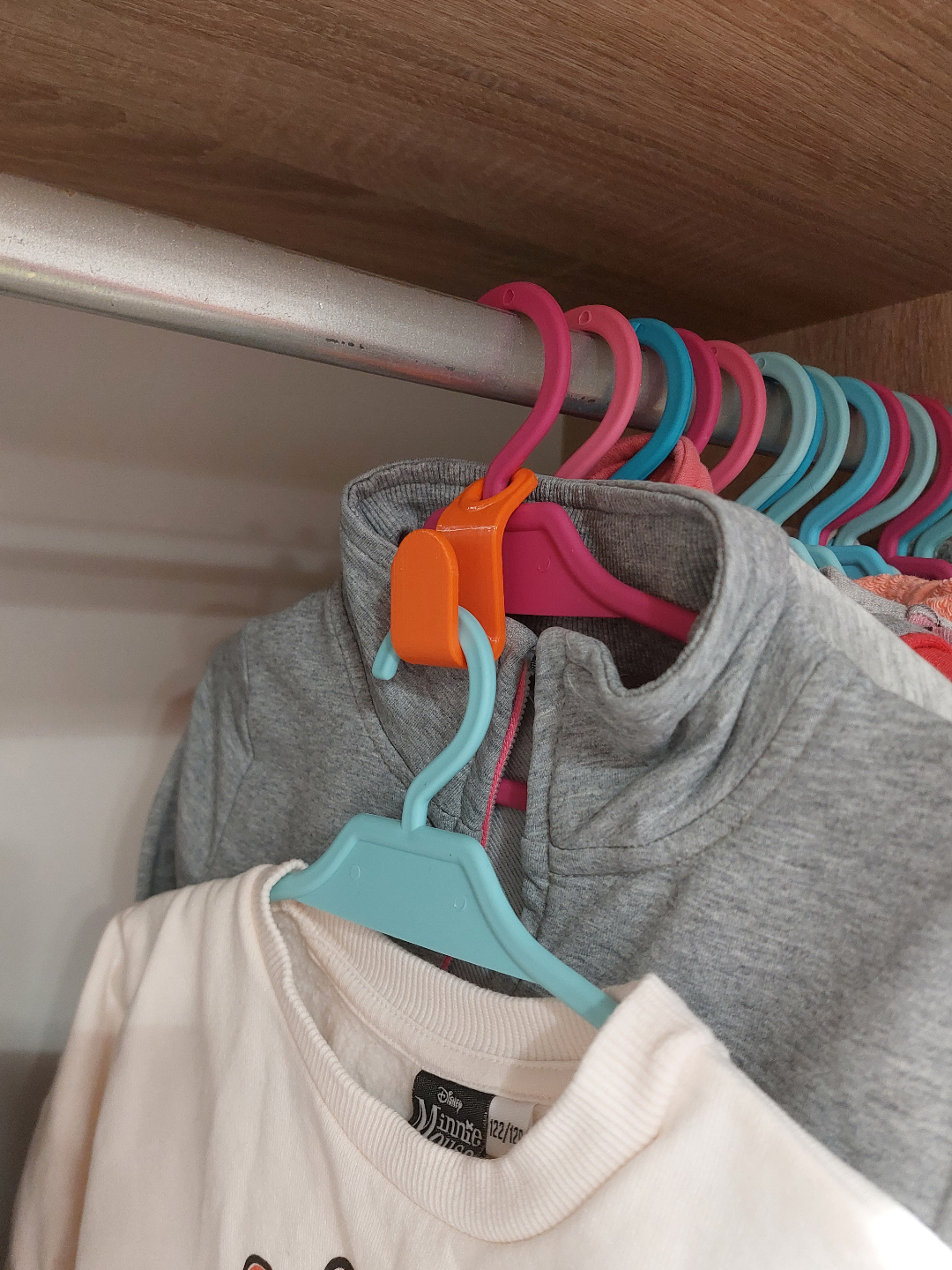 Clothes hanger hook - shortened, reinforced