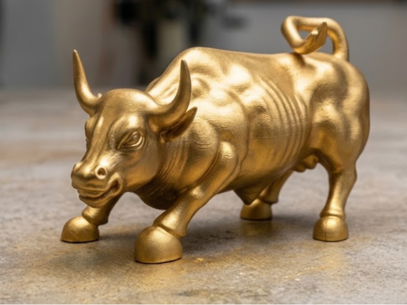 Wall Street Charging Bull - Realistic Gold Edition