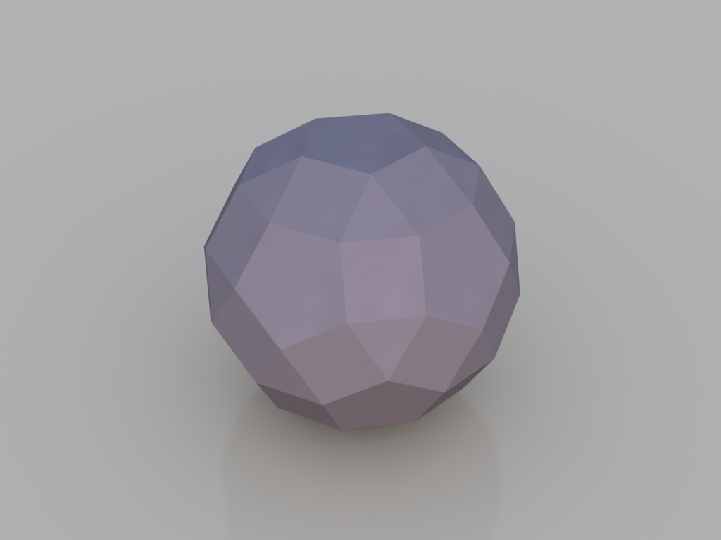 Low Poly Spheres: Rhombicosidodecahedron