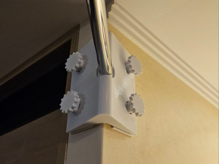 Opposing Corner Tension Curtain Mount