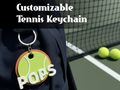 Customizable "Name" Tennis Keychain