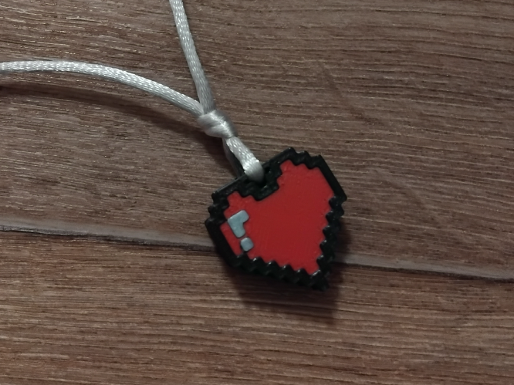 Cute blocky heart necklace