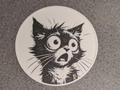 Shocked Cat Coaster 3