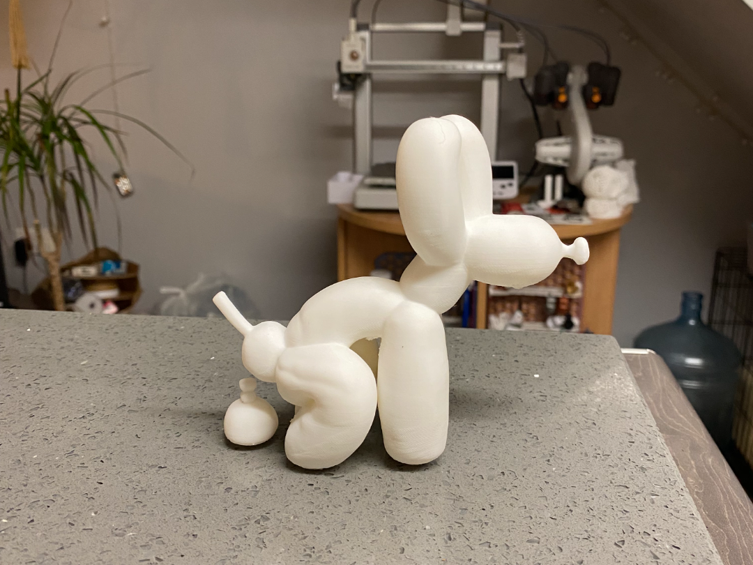 balloon dog pooping