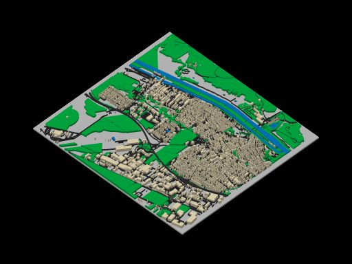 Map of the city Gersthofen, Germany