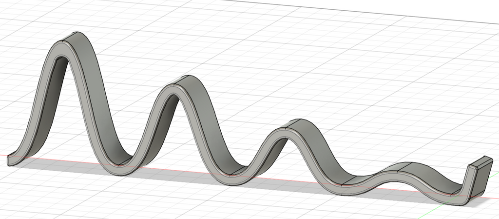 Sinusoidal laptop stand with attenuation