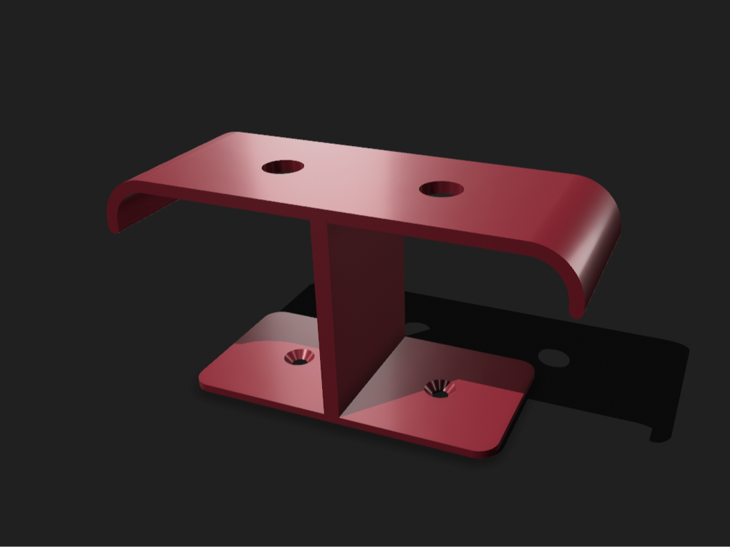 Dual under desk headset holder