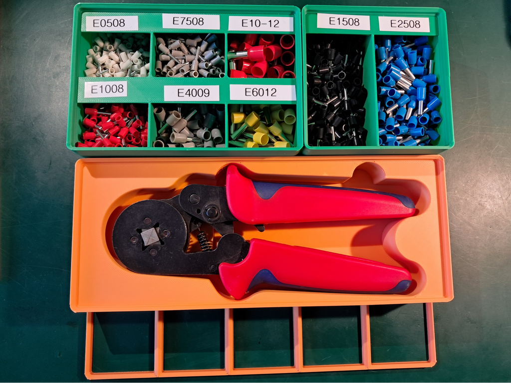 Ferrule crimper with parts boxes