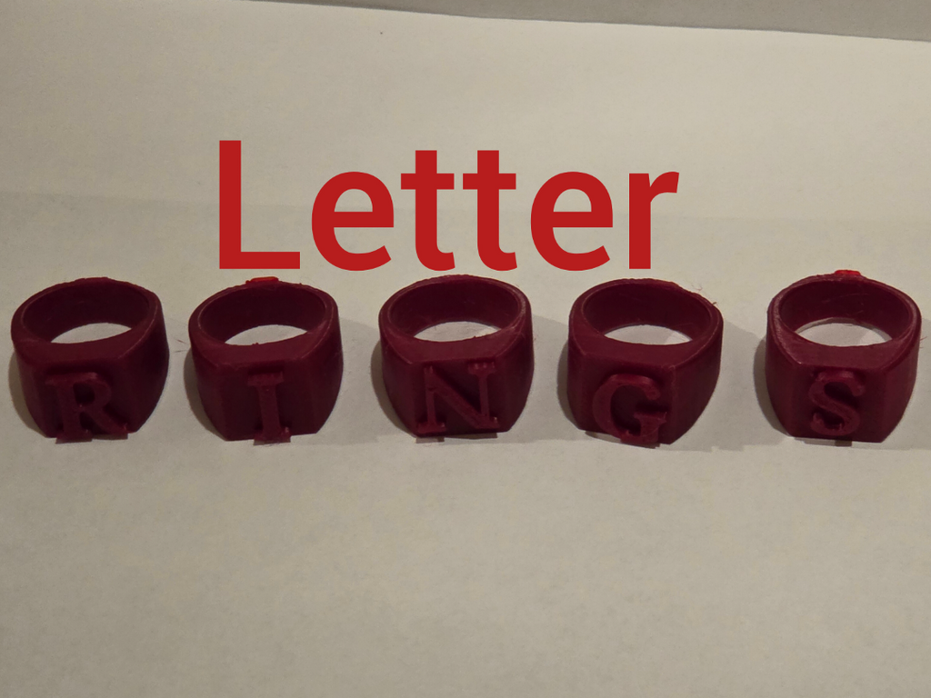 letter rings