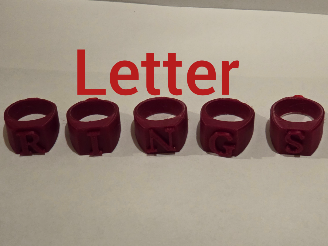 letter rings