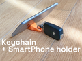 Keychain with phone holder