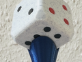 Big dice with custom stand