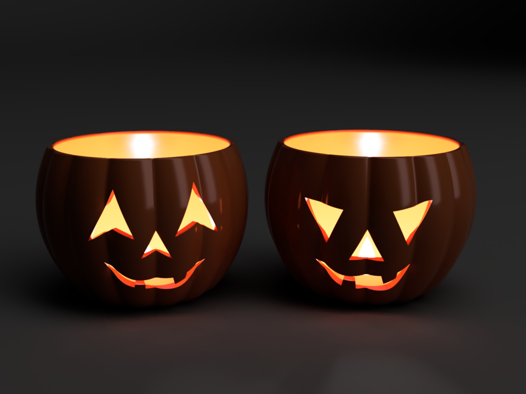 Halloween pumpkin lamp