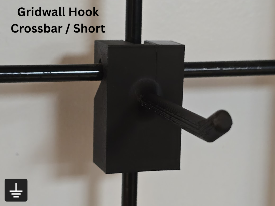 Gridwall Hook for Crossbar - Short