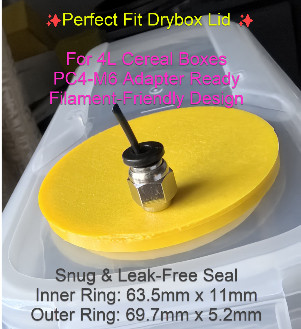 Cereal 4L Drybox Lid - double-layer protection