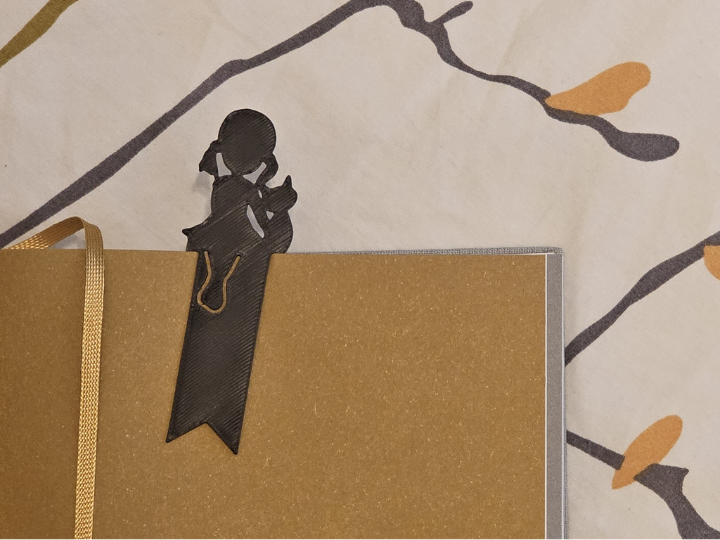 Girl & Cat Bookmark