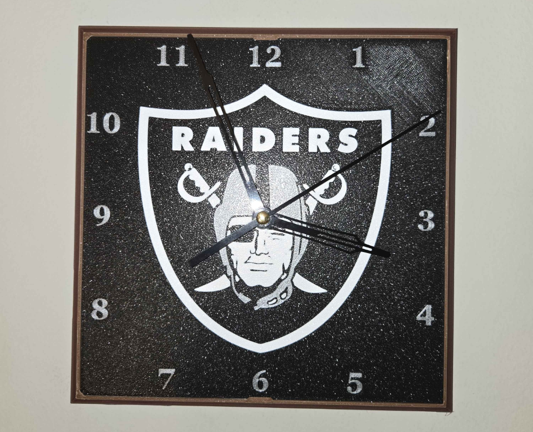 Las Vegas Raiders Clock Face