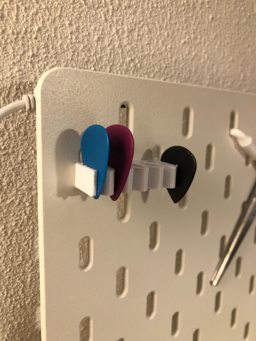 Ikea skadis guitar picks holder