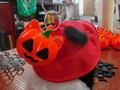 南瓜猫钥匙链/Halloween pumpkin cat keychain