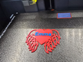 customizable Name Ornament Heart wings